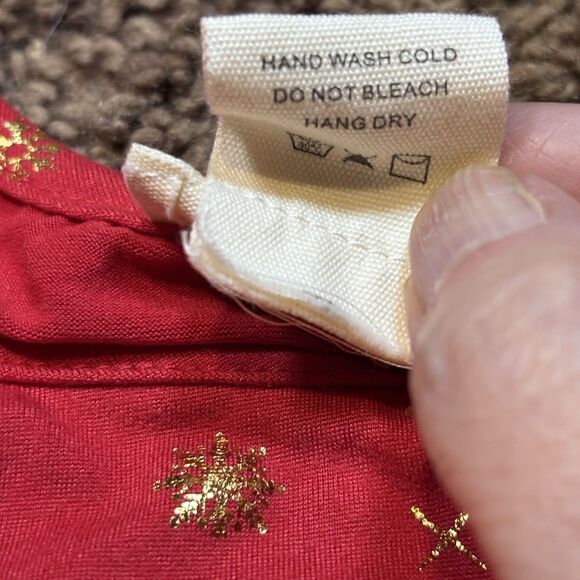 Emma & Elsa Happy Holidays Girls Red 3/4 Sleeve Dress Christmas/Star size 2T NWT - Picture 3 of 6